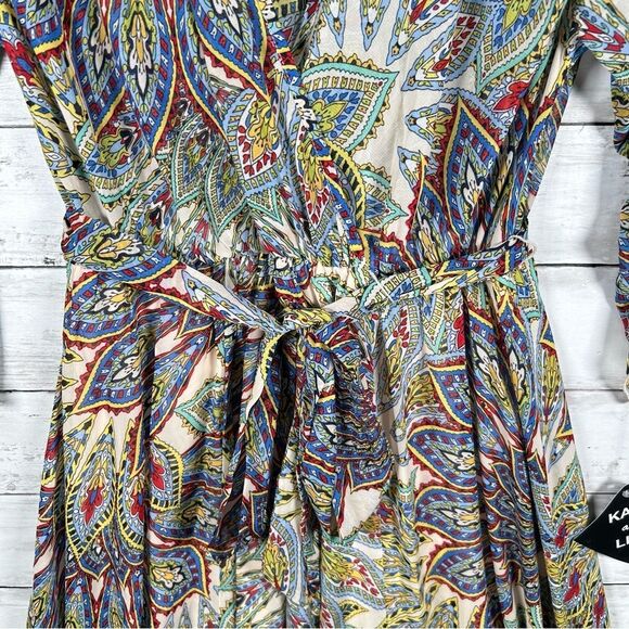 Kate and Lily Fit And Flare Floating Mosaic Chiffon Full Skirt Maxi Dress 14 NWT - Picture 7 of 12